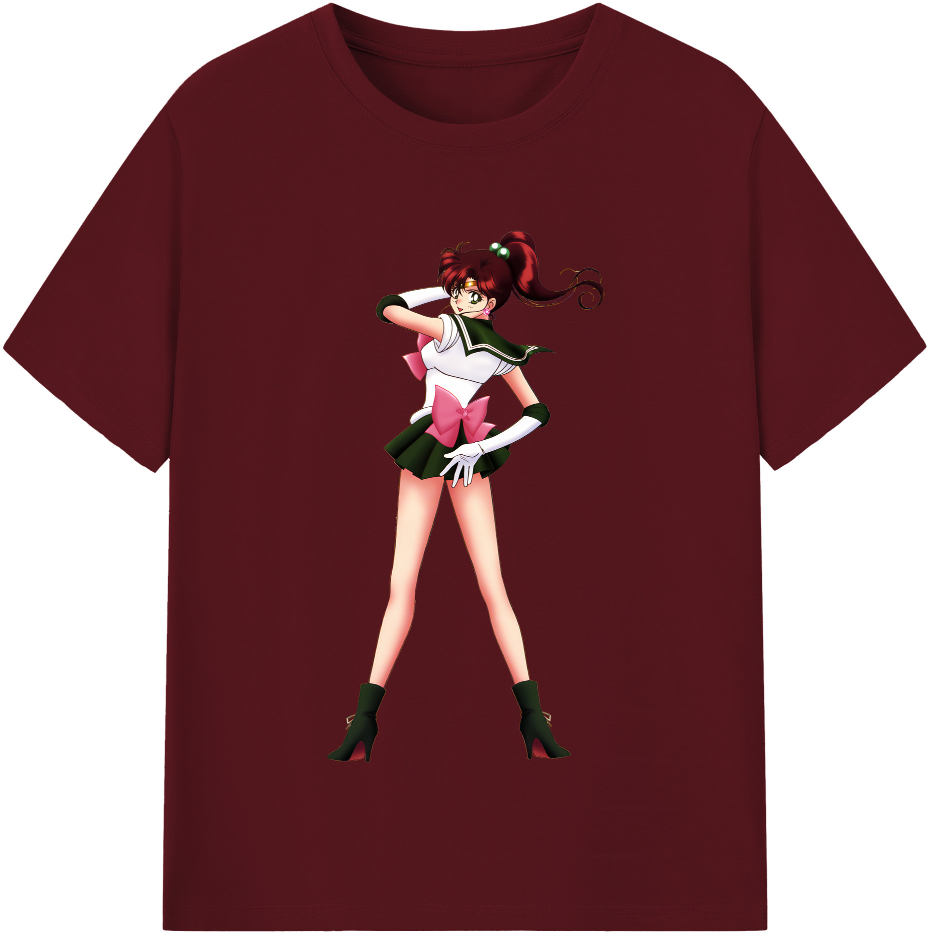 （画像用） 美少女戦士セーラームーン 木野 まこと きの まこと Sailor Moon Kino Makoto （セーラージュピター；Sailor Jupiter） 綿100％半袖Tシャツ（フロントプリント）